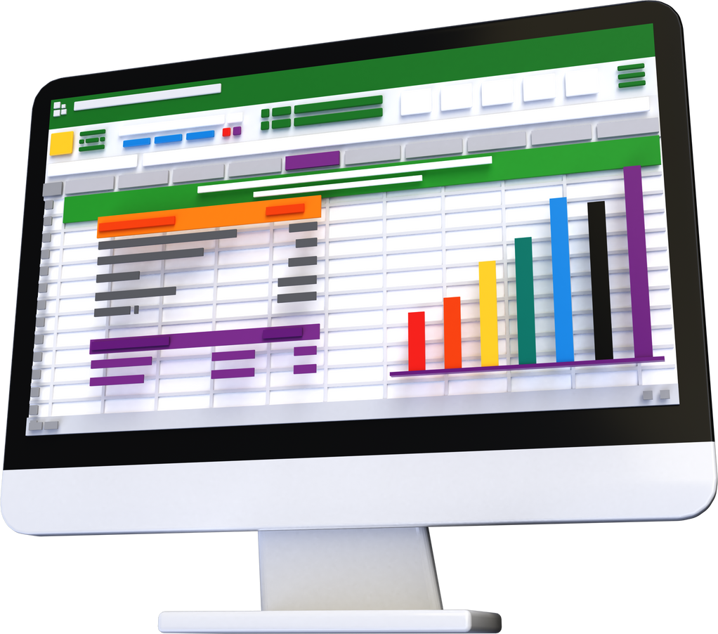 Excel Spreadsheet on Computer 